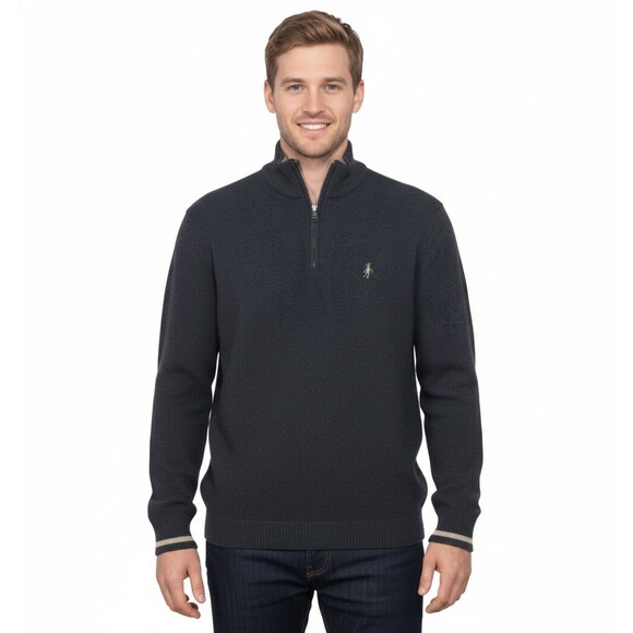 Smartwool Sweater Mens XL Heather Blue Merino Wool Blend 1/4 Zip Pullover - Picture 1 of 11